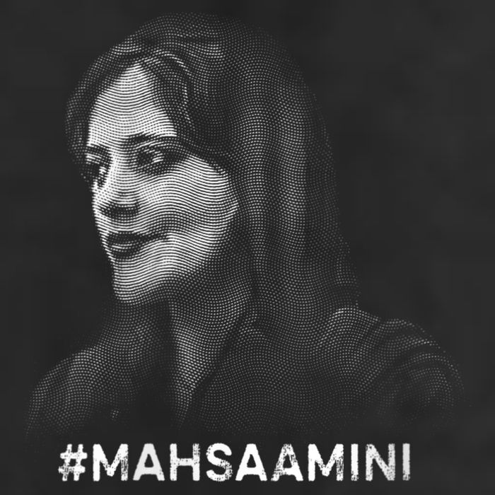 Mahsa Amini Iran #MAHSAAMINI 7 Panel Mesh Trucker Snapback Hat