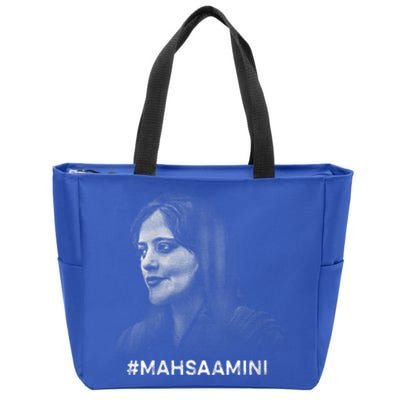 Mahsa Amini Iran #MAHSAAMINI Zip Tote Bag