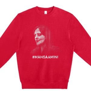 Mahsa Amini Iran #MAHSAAMINI Premium Crewneck Sweatshirt