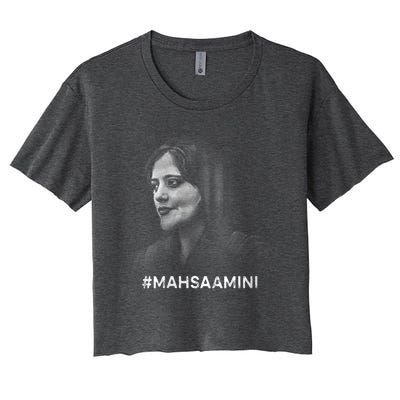 Mahsa Amini Iran #MAHSAAMINI Women's Crop Top Tee