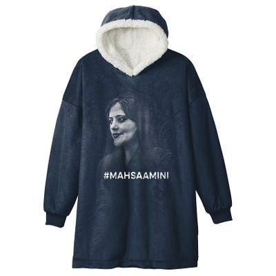 Mahsa Amini Iran #MAHSAAMINI Hooded Wearable Blanket