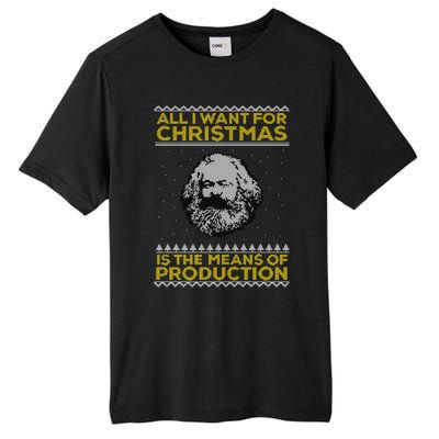 Marx All I Want For Christmas Is The Means Of Production Gift Tall Fusion ChromaSoft Performance T-Shirt