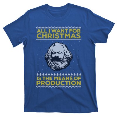 Marx All I Want For Christmas Is The Means Of Production Gift T-Shirt