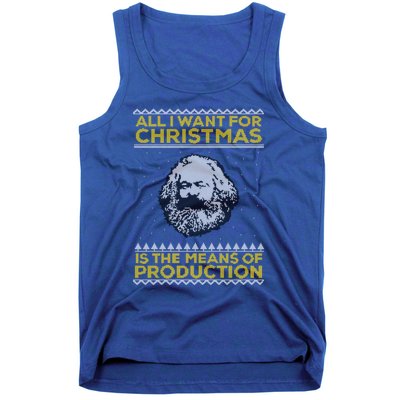 Marx All I Want For Christmas Is The Means Of Production Gift Tank Top