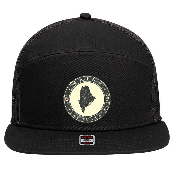Maine Augusta Retro 7 Panel Mesh Trucker Snapback Hat