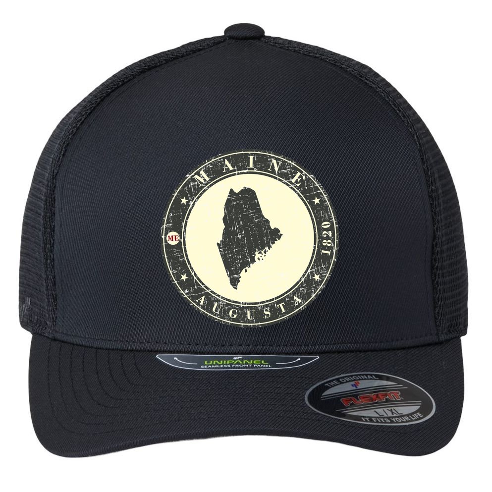 Maine Augusta Retro Flexfit Unipanel Trucker Cap
