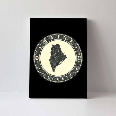 Maine Augusta Retro Canvas