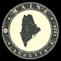 Maine Augusta Retro Poster
