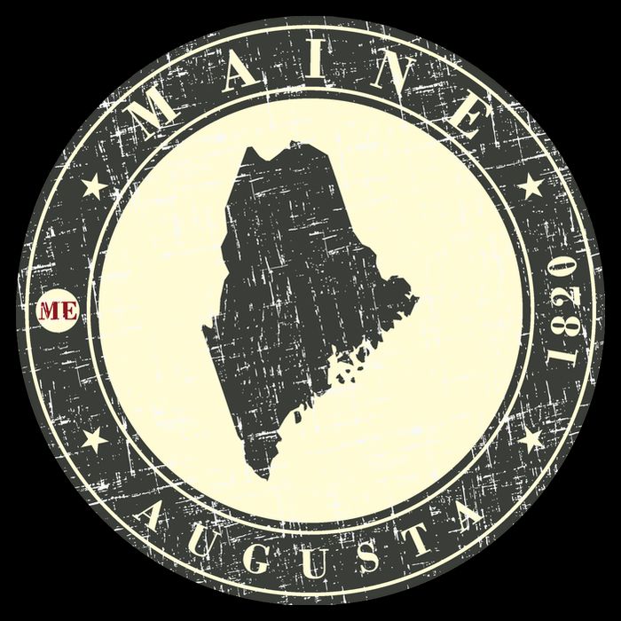 Maine Augusta Retro Poster