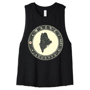 Maine Augusta Retro Women's Racerback Cropped Tank