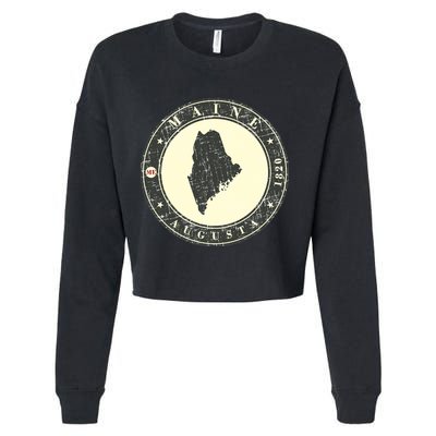 Maine Augusta Retro Cropped Pullover Crew