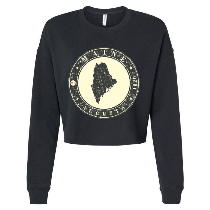 Maine Augusta Retro Cropped Pullover Crew