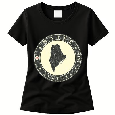 Maine Augusta Retro Womens T-Shirt