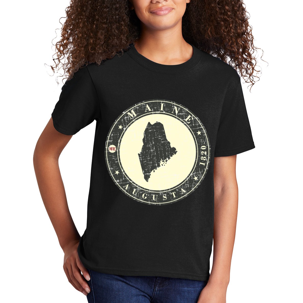 Maine Augusta Retro Kids T-Shirt