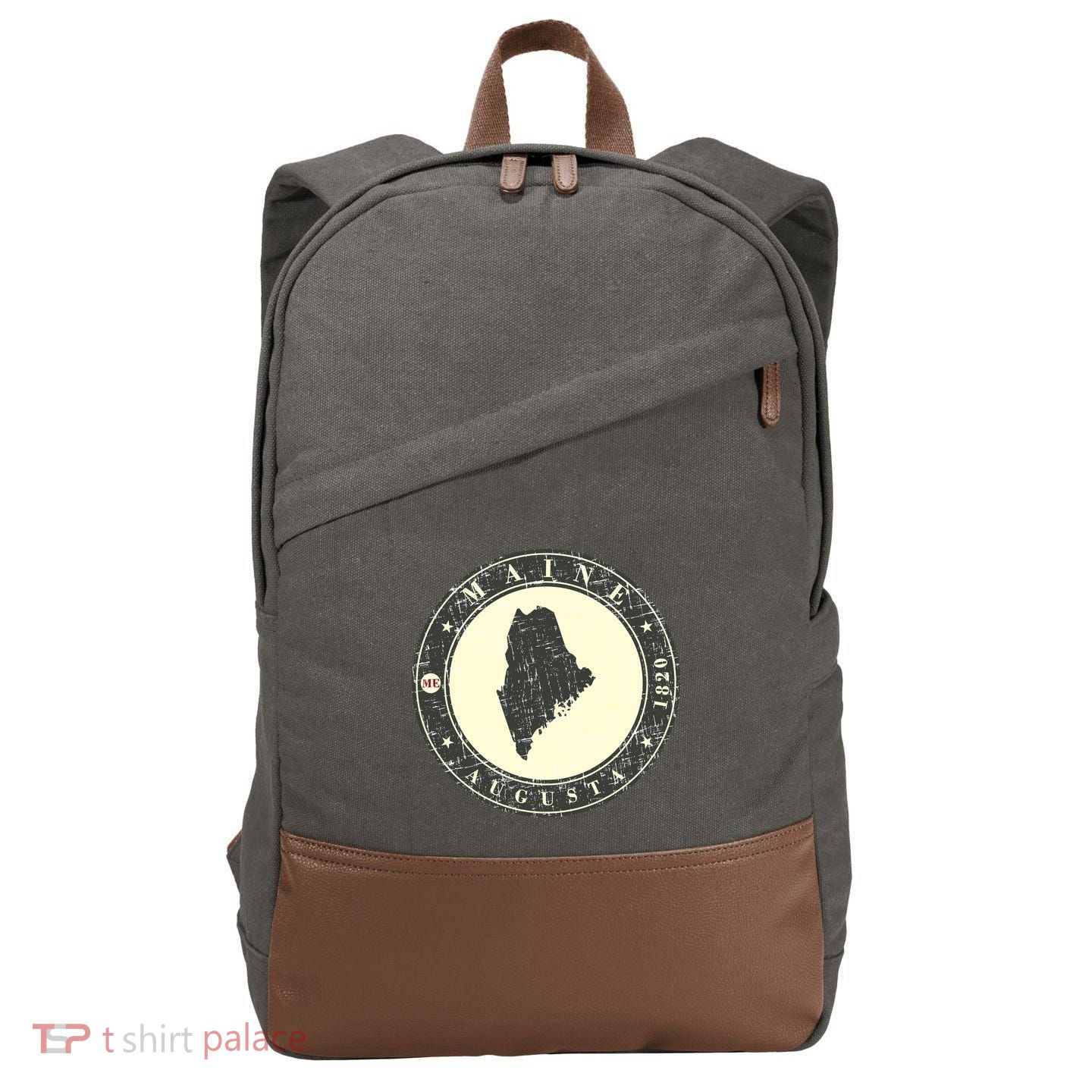 Maine Augusta Retro Cotton Canvas Backpack