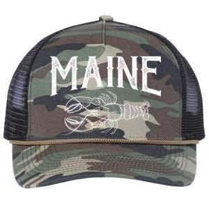 Maine Lobster Retro Rope Trucker Hat Cap