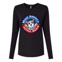 Make America Joyful Again Harris Wall 2024 Cat Lady Womens Cotton Relaxed Long Sleeve T-Shirt