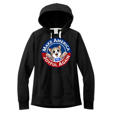 Make America Joyful Again Harris Wall 2024 Cat Lady Women's Fleece Hoodie