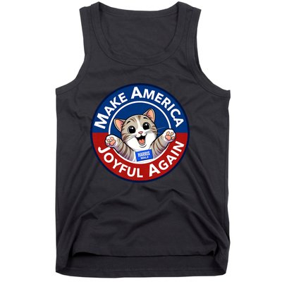 Make America Joyful Again Harris Wall 2024 Cat Lady Tank Top