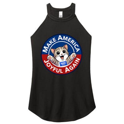 Make America Joyful Again Harris Wall 2024 Cat Lady Women's Perfect Tri Rocker Tank