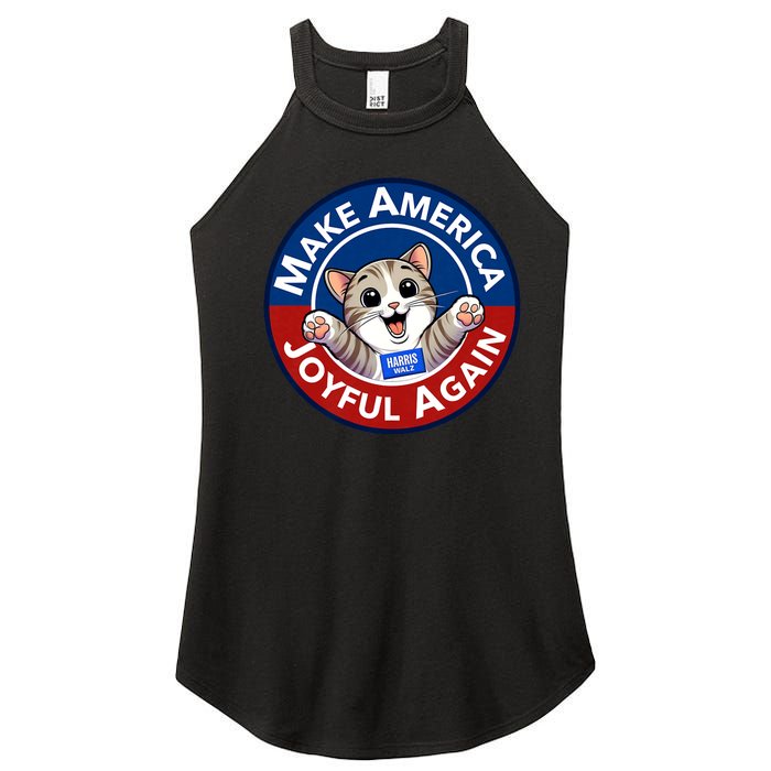 Make America Joyful Again Harris Wall 2024 Cat Lady Women's Perfect Tri Rocker Tank