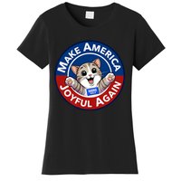 Make America Joyful Again Harris Wall 2024 Cat Lady Women's T-Shirt