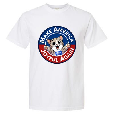 Make America Joyful Again Harris Wall 2024 Cat Lady Garment-Dyed Heavyweight T-Shirt