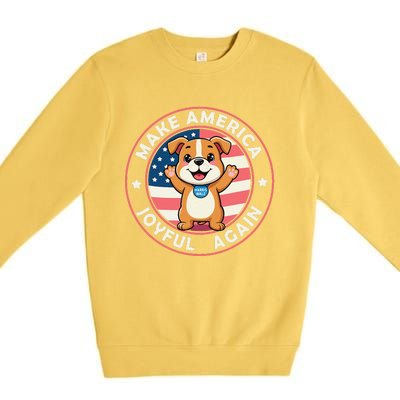 Make America Joyful Again Harris Wall 2024 Childless Dog Premium Crewneck Sweatshirt