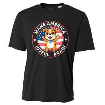 Make America Joyful Again Harris Wall 2024 Childless Dog Cooling Performance Crew T-Shirt