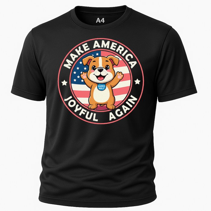 Make America Joyful Again Harris Wall 2024 Childless Dog Cooling Performance Crew T-Shirt