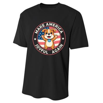 Make America Joyful Again Harris Wall 2024 Childless Dog Performance Sprint T-Shirt