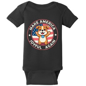 Make America Joyful Again Harris Wall 2024 Childless Dog Baby Bodysuit