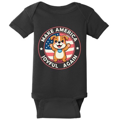 Make America Joyful Again Harris Wall 2024 Childless Dog Baby Bodysuit