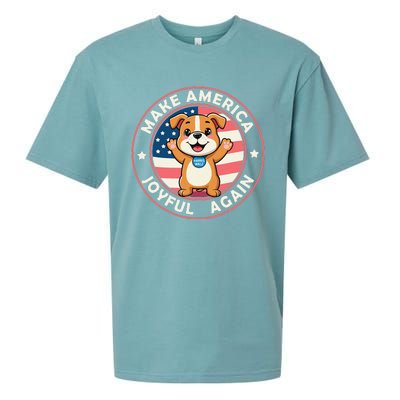 Make America Joyful Again Harris Wall 2024 Childless Dog Sueded Cloud Jersey T-Shirt