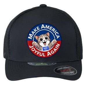 Make America Joyful Again Harris Wall 2024 Cat Lady Flexfit Unipanel Trucker Cap