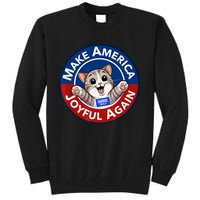 Make America Joyful Again Harris Wall 2024 Cat Lady Tall Sweatshirt