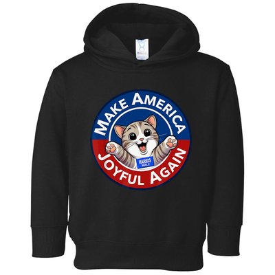 Make America Joyful Again Harris Wall 2024 Cat Lady Toddler Hoodie