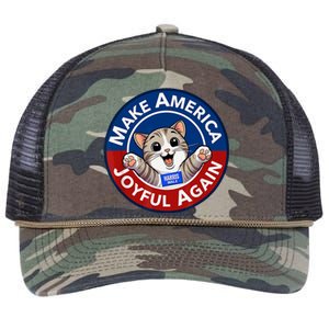 Make America Joyful Again Harris Wall 2024 Cat Lady Retro Rope Trucker Hat Cap