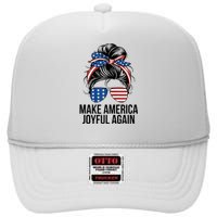 Make America Joyful Again High Crown Mesh Back Trucker Hat