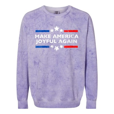 Make America Joyeful Again Kamala Harris Tim Walz Waltz 2024 Joyful Warriors Colorblast Crewneck Sweatshirt