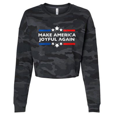 Make America Joyeful Again Kamala Harris Tim Walz Waltz 2024 Joyful Warriors Cropped Pullover Crew