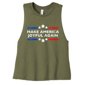 Make America Joyeful Again Kamala Harris Tim Walz Waltz 2024 Joyful Warriors Women's Racerback Cropped Tank