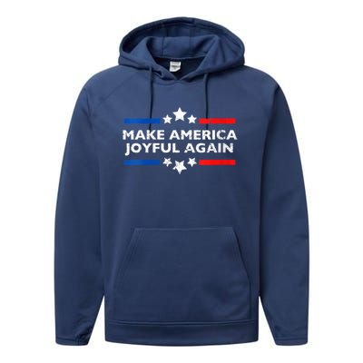 Make America Joyeful Again Kamala Harris Tim Walz Waltz 2024 Joyful Warriors Performance Fleece Hoodie