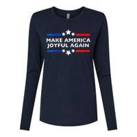 Make America Joyeful Again Kamala Harris Tim Walz Waltz 2024 Joyful Warriors Womens Cotton Relaxed Long Sleeve T-Shirt