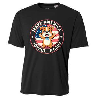 Make America Joyful Again Harris Wall 2024 Childless Dog Cooling Performance Crew T-Shirt