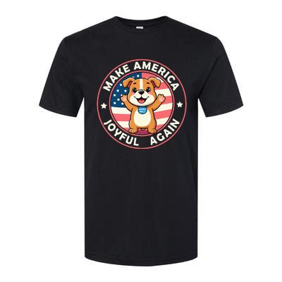 Make America Joyful Again Harris Wall 2024 Childless Dog Softstyle CVC T-Shirt