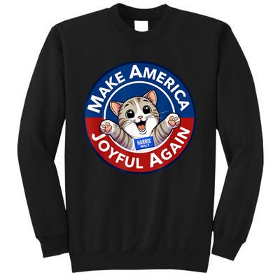 Make America Joyful Again Harris Wall 2024 Cat Lady Sweatshirt