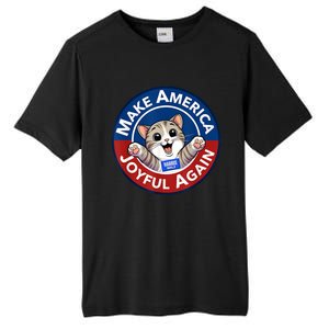 Make America Joyful Again Harris 2024 Cat Lady Funny Gift Tall Fusion ChromaSoft Performance T-Shirt