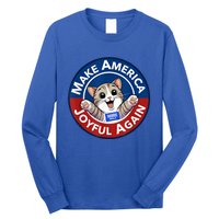 Make America Joyful Again Harris 2024 Cat Lady Funny Gift Long Sleeve Shirt