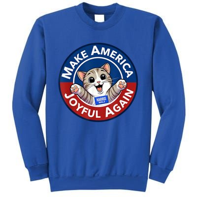 Make America Joyful Again Harris 2024 Cat Lady Funny Gift Sweatshirt